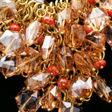 Luxury Faceted Necklace Gold/Pink NWOT
