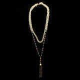 Luxury Faceted Necklace Gold/Black NWOT