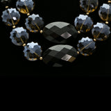 Luxury Faceted Necklace Gold/Black NWOT
