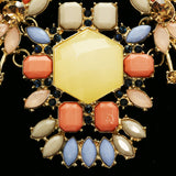Luxury Faceted Necklace Gold/Peach NWOT