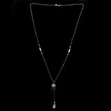 Luxury Faceted Elephant Y-Necklace Gunmetal & Purple NWOT
