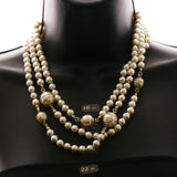 Luxury Pearl Necklace Gold/White NWOT