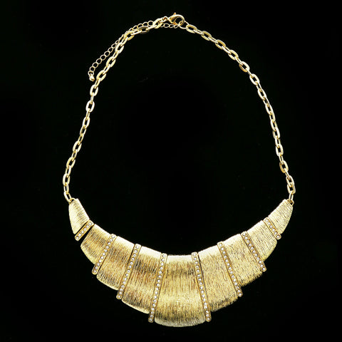 Luxury Crystal Necklace Gold NWOT