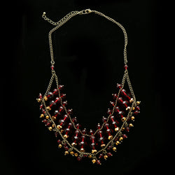 Luxury Faceted Necklace Gold NWOT