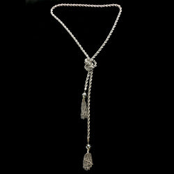 Luxury Crystal Y-Necklace Silver NWOT