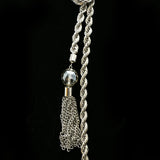 Luxury Crystal Y-Necklace Silver NWOT
