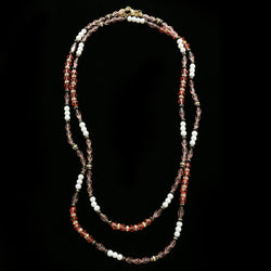 Luxury Crystal Faceted Necklace Gold & Pink NWOT