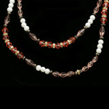 Luxury Crystal Faceted Necklace Gold & Pink NWOT