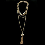Luxury Crystal Necklace Gold/Orange NWOT