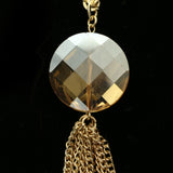 Luxury Crystal Necklace Gold/Orange NWOT