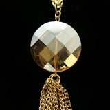Luxury Crystal Necklace Gold/Orange NWOT