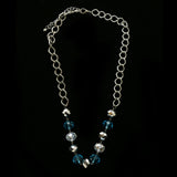 Luxury Crystal Necklace Silver/Blue NWOT