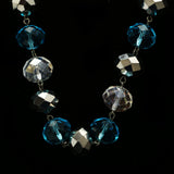 Luxury Crystal Necklace Silver/Blue NWOT