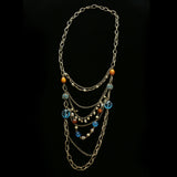 Luxury Crystal Antiqued Necklace Gold NWOT