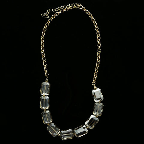 Luxury Crystal Necklace Gold NWOT