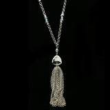 Luxury Crystal Necklace Silver/Blue NWOT