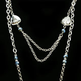 Luxury Crystal Necklace Silver/Blue NWOT