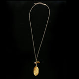 Luxury Semi-Precious Pendant-Necklace Gold/Brown NWOT
