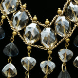 Luxury Crystal Necklace Gold/Blue NWOT