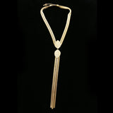 Luxury Leaf Y-Necklace Gold NWOT