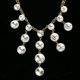 Luxury Crystal Necklace Gold NWOT