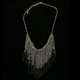 Luxury Faceted Necklace Silver/Black NWOT