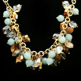 Luxury Faceted Necklace Gold/Green NWOT