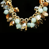 Luxury Faceted Necklace Gold/Green NWOT