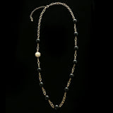 Luxury Crystal Necklace Gold/Black NWOT