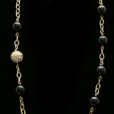 Luxury Crystal Necklace Gold/Black NWOT