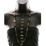 Luxury Crystal Necklace Gold/Black NWOT