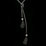 Luxury Crystal Y-Necklace Gunmetal NWOT