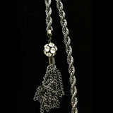 Luxury Crystal Y-Necklace Gunmetal NWOT