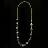 Luxury Faceted Necklace Gold/Clear NWOT