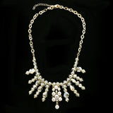 Luxury Crystal Faceted Necklace Gold NWOT