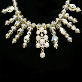 Luxury Crystal Faceted Necklace Gold NWOT