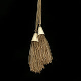 Luxury Crystal Y-Necklace Gold NWOT