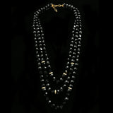 Luxury Crystal Necklace Gold/Black NWOT
