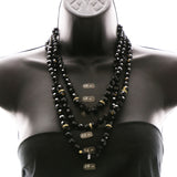 Luxury Crystal Necklace Gold/Black NWOT