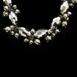 Luxury Faceted Necklace Gunmetal/Dark-Silver NWOT
