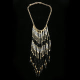 Luxury Faceted Necklace Gold/Black NWOT