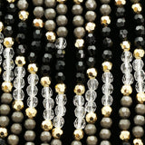 Luxury Faceted Necklace Gold/Black NWOT