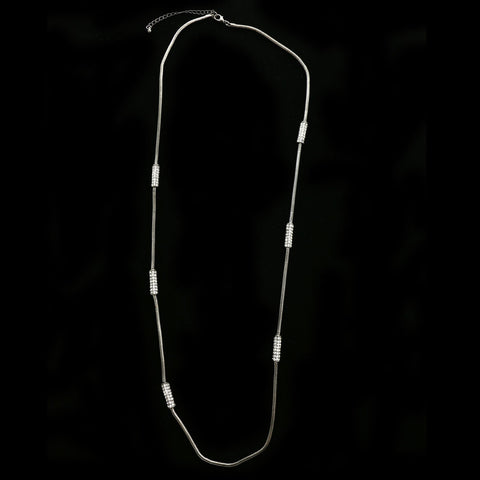 Luxury Crystal Necklace Gunmetal NWOT