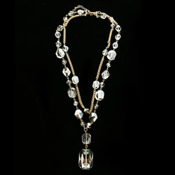 Luxury Crystal Necklace Gold NWOT