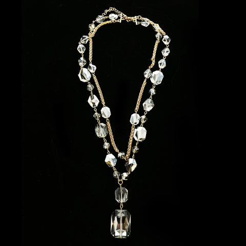 Luxury Crystal Necklace Gold NWOT
