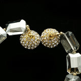 Luxury Crystal Faceted Necklace Gold & Clear NWOT