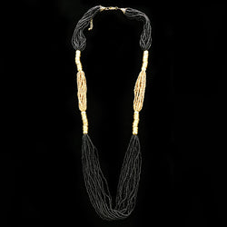 Luxury Beads Necklace Gold/Brown NWOT