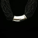 Luxury Beads Necklace Silver/Black NWOT
