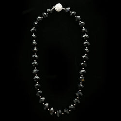 Luxury Crystal Necklace Silver/Black NWOT