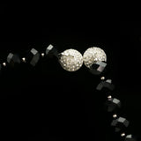 Luxury Crystal Necklace Silver/Black NWOT
